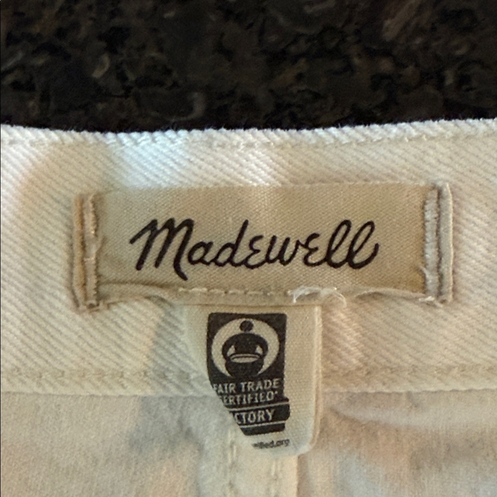 Madewell The Perfect Vintage Straight Jeans In Cream/White - Picture 9 of 11
